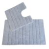 linear dove grey Allure Bath Mat Set