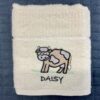 Riggs Daisy Cow Embroidered Kitchen Towel