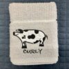 Riggs Curly Pig Embroidered Kitchen Towel