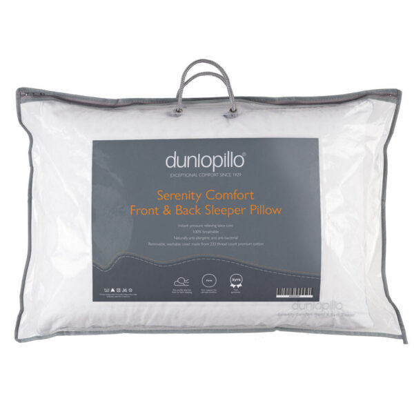 dunlopillo-serenity-comfort-pillow Dunlopillo Serenity Comfort Front and Back Sleeper Pillow