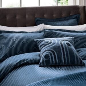 Modern Deco Empire Blue Duvet Cover Set