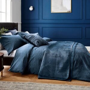 Modern Deco Empire Blue Duvet Cover Set