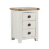 Maine 3 Drawer Bedside Cream And Oak