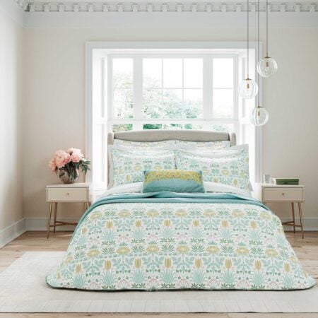 Anselm Duvet Cover Set In Aqua