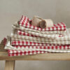 Gingham Tableware - In Red Or Natural Colours