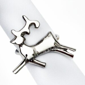 Fallow Reindeer Napkin Ring In Gold or Silver