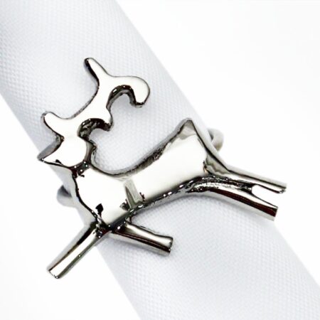 Fallow Reindeer Napkin Ring In Gold or Silver
