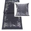 pw-neve-pewter Neve Embroidered Napkin and Runner