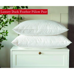 Milled Duck Feather Pillow Pair
