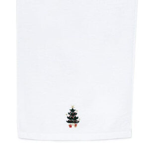 Christmas Tree Embroidered Guest Towel
