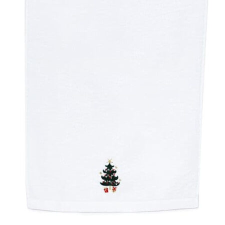 Christmas Tree Embroidered Guest Towel