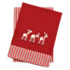 walton-reindeer-teatowel Reindeer with Striped Tea Towel Set of 2