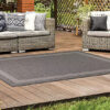 Duo Weave Border Indoor/Outdoor Rug - In Silver or Charcoal