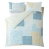 Laurissa Patchwork Duvet Cover Set - In Pale Seaspray Blue