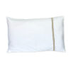 white gold pillow H Monks Exclusive Duvet Cover Set 2 Row Cord White and Gold