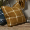 walton-faux-mohair-chequered-cushion-ochre3 Faux Mohair Chequered Cushion - In 3 Colours