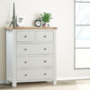 Foxington Painted Oak 2 Over 3 Drawer Chest- Off White