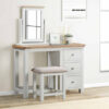 114-06FoxingtonPaintedDressingTablefeature1r Foxington Painted Oak Dressing Table Set and Mirror - Off White