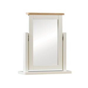 Foxington Painted Oak Dressing Table Set and Mirror – Off White