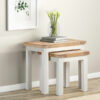 Foxington Painted Nest of Tables - Off White