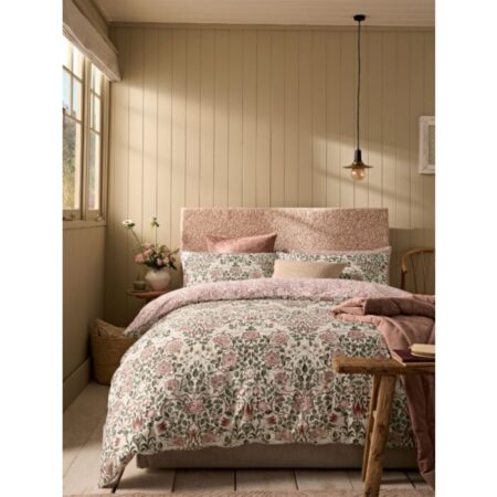 William Morris At Home Rose Pink and Sage Duvet Cover Set