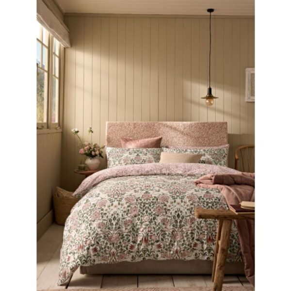 William Morris At Home Rose Pink and Sage Duvet Cover Set