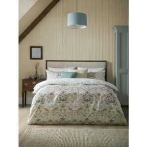 William Morris At Home Strawberry Thief Hessian Duvet Cover Set