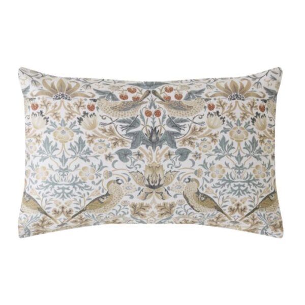 William Morris At Home Strawberry Thief Hessian Duvet Cover Set - Image 4