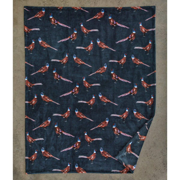 TLC-Pheasant-Throw-Navy3 Pheasant Coco Touch Throw