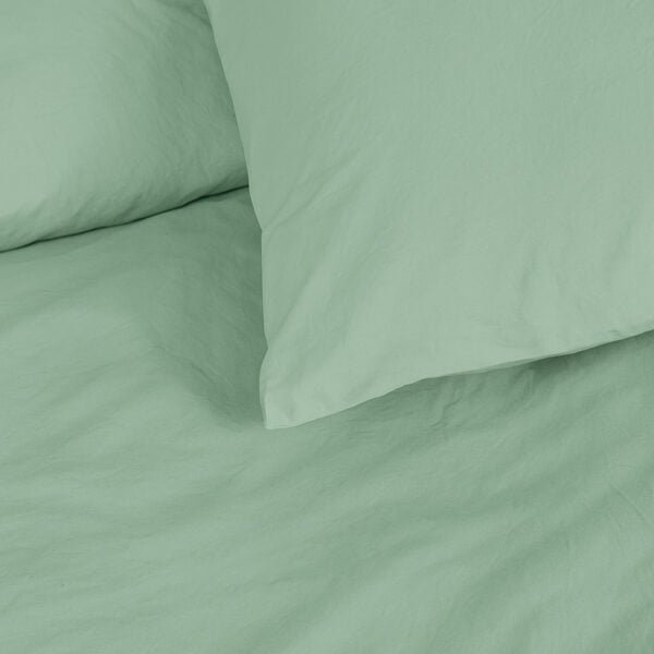 H Monks Stonewashed Duvet Cover Set Green - Image 2
