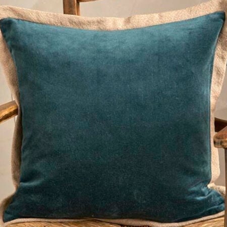 Velvet Flange Cushion In Glacier