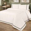 Faux Velvet Green H Monks Velvet Duvet Cover Set