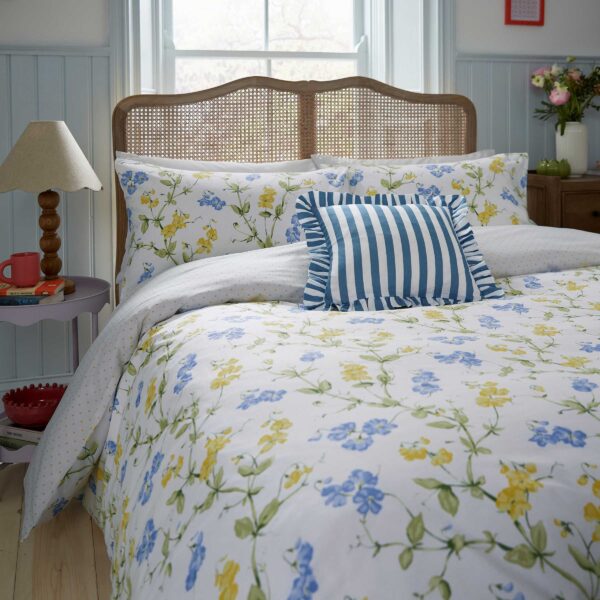 Secret Garden Sweetpea Duvet Cover Set In Blue