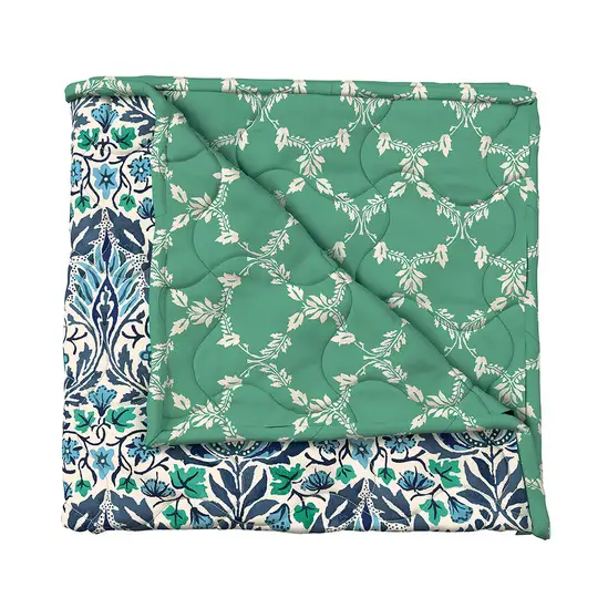 Morris Little Chintz Bed Throw - Blue