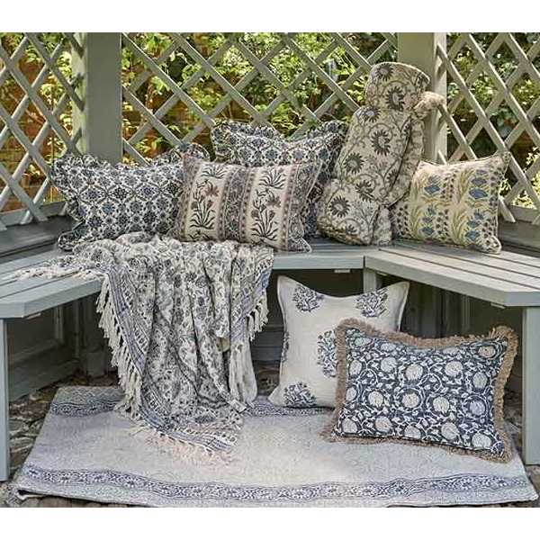 Cortile Runner In Blue 70 x 150cm