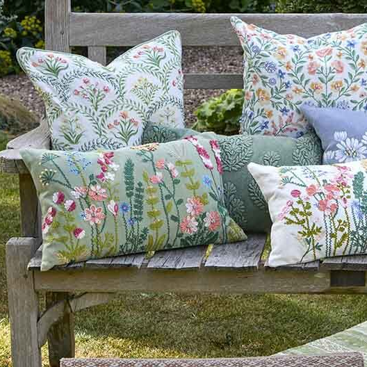 Embroidered Grasmere Cushion