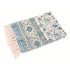 Hand Block Printed Throw Ink Blue