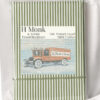 H Monks Exclusive Striped Duvet Cover Set Green