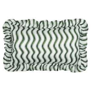 Wiggly Stripe Outdoor Cushion Green
