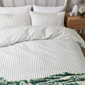 Harvest Moon Ticking Stripe Duvet Cover Set
